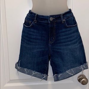 LOFT raw hem denim shorts size 29